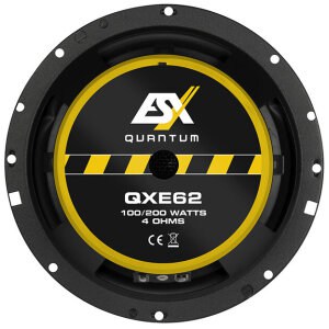 Avtozvočnik ESX QXE62 za globok zvok, 100/200W, 4 Ohm, visokokakovostni avtoaudio sistem.