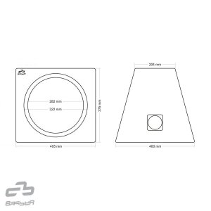 Ohišje za subwoofer 30cm, prostornina 30 litrov, z kompresijo za optimalno zvokovno zmogljivost.