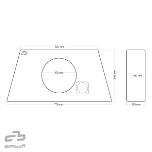 Ohišje za subwoofer 25cm, prostornina 15 litrov, z kompresijo za optimalno zvokovno zmogljivost.