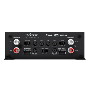Avtojačevalec Vibe POWERBOX150.4M-V0 za močno avtozvočno opremo.