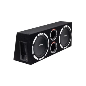 Vibe SLICKV12T-V2 subwoofer v ohišju za avto z močnim zvokom.