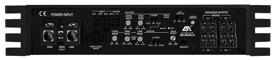 Avtoojačevalec ESX QL800.4 za avtozvočnike in subwooferje.