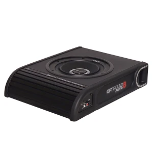 Aktivni subwoofer v ohišju Vibe OPTISOUNDAUTO8A-V2 za močno bass zvok.