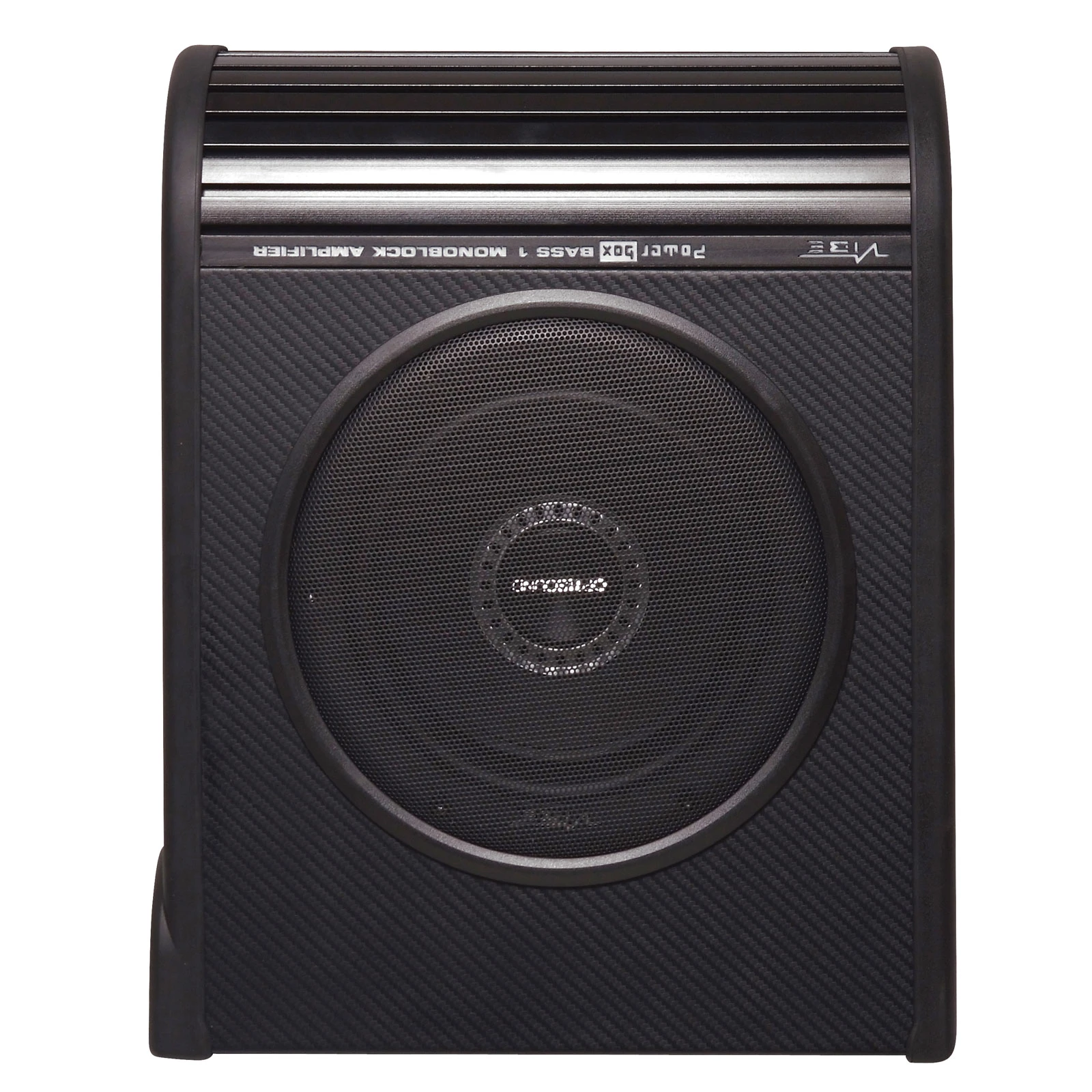 Aktivni subwoofer v ohišju Vibe OPTISOUNDAUTO8A-V2 za močno bass glasbo.