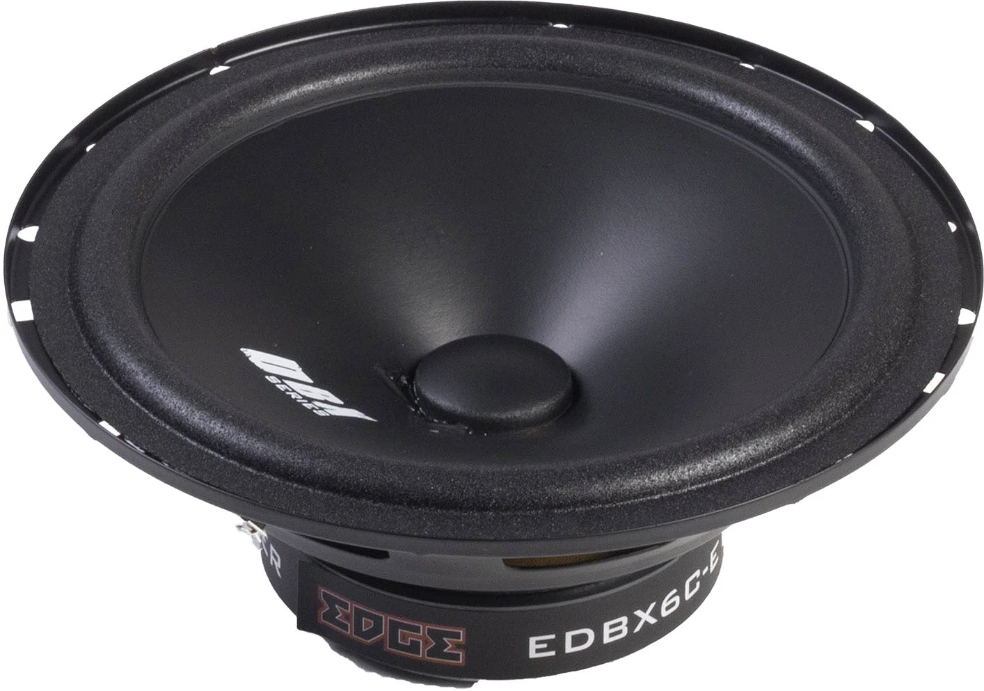 Avtozvočnik Edge EDBX6C-E1 za globok bas in visoke tone, idealen za avtozvočne sisteme.