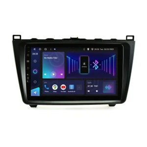 Avtoradio za Mazda 6 Mk2 z Androidom, 9-palčni zaslon, 8GB/128GB pomnilnika, navigacija in Bluetooth.