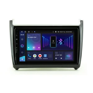 Android avtoradio za Volkswagen Polo Mk5 z 9-palčnim zaslonom in Bluetooth funkcijo.