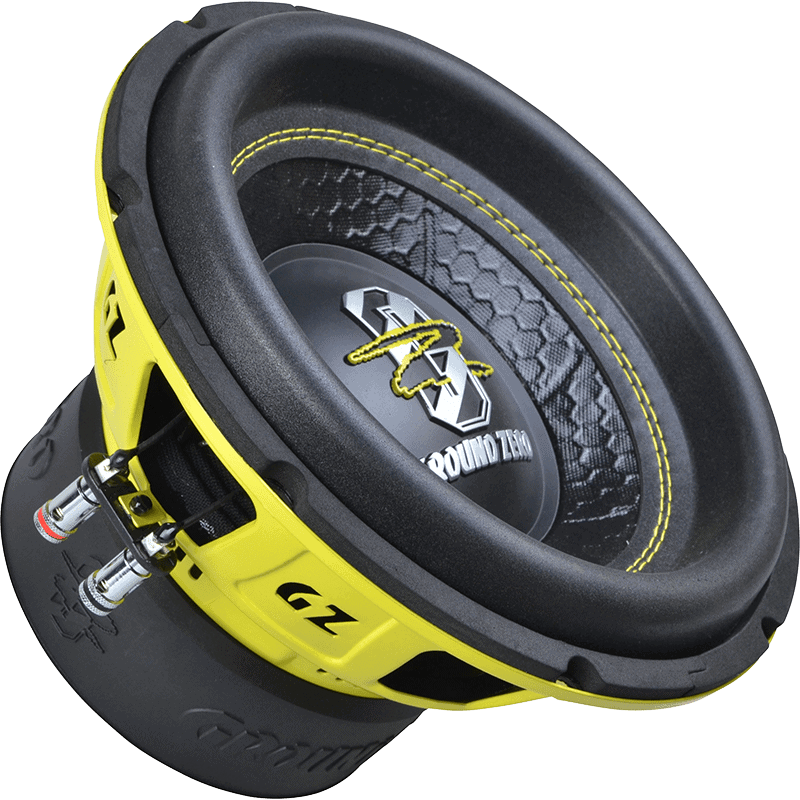 Ground Zero GZIW 10XSPL-D2 subwoofer for powerful car audio bass.