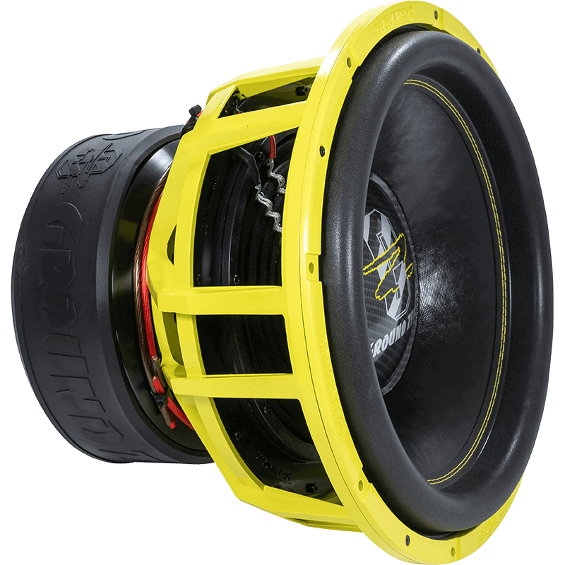 Visokozmogljiv subwoofer Ground Zero GZNW 38SPL-D1 za močno bass glasbo.