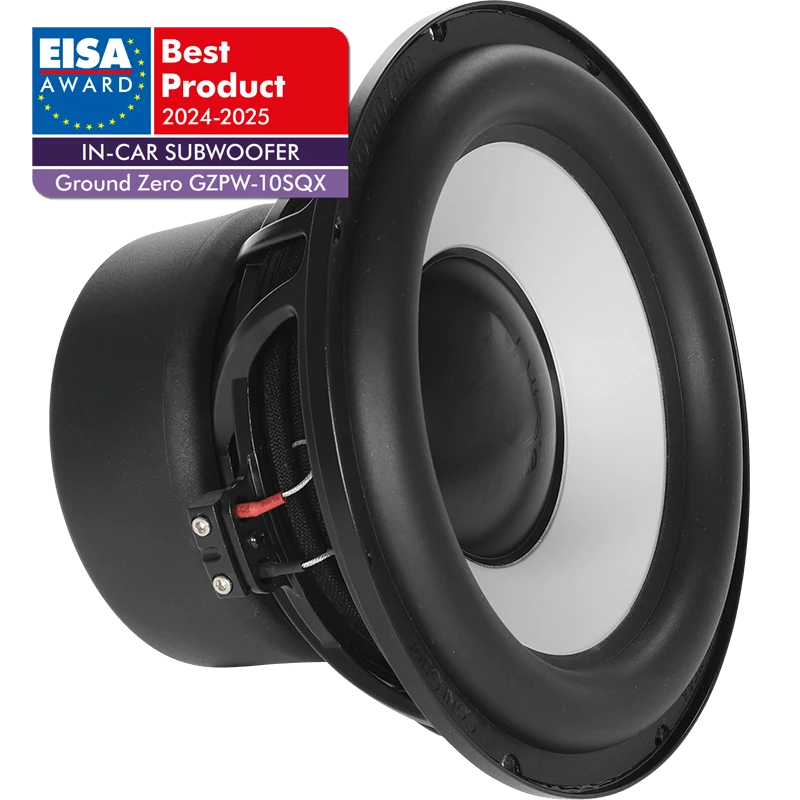 Subwoofer Ground Zero GZPW 10SQX za močno bas zvok, 10 palcev.