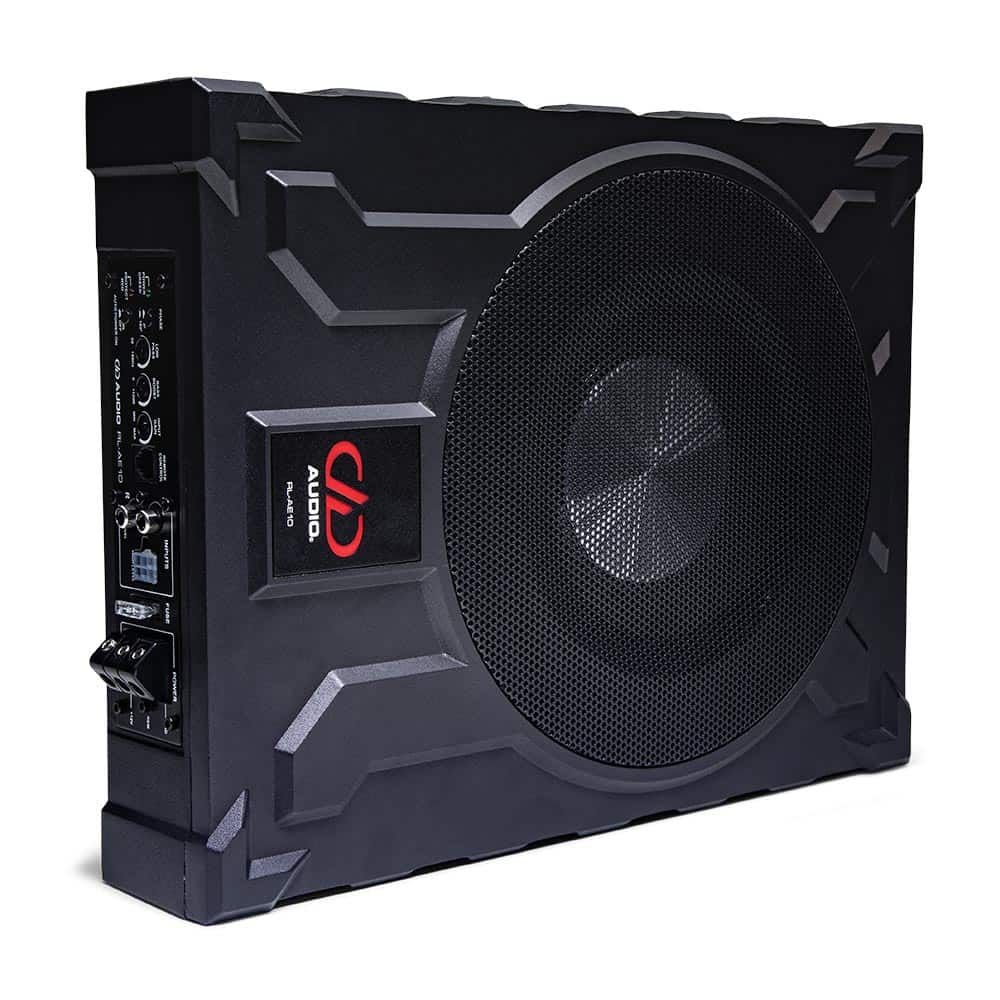 Aktivni subwoofer Digital Designs RL-AE10 za avto z močno zvočno močjo.