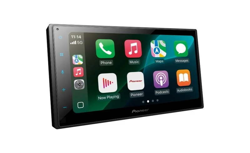 Avtoradio Pioneer SPH-DA150BT z zaslonom na dotik za avto, Bluetooth in Apple CarPlay.