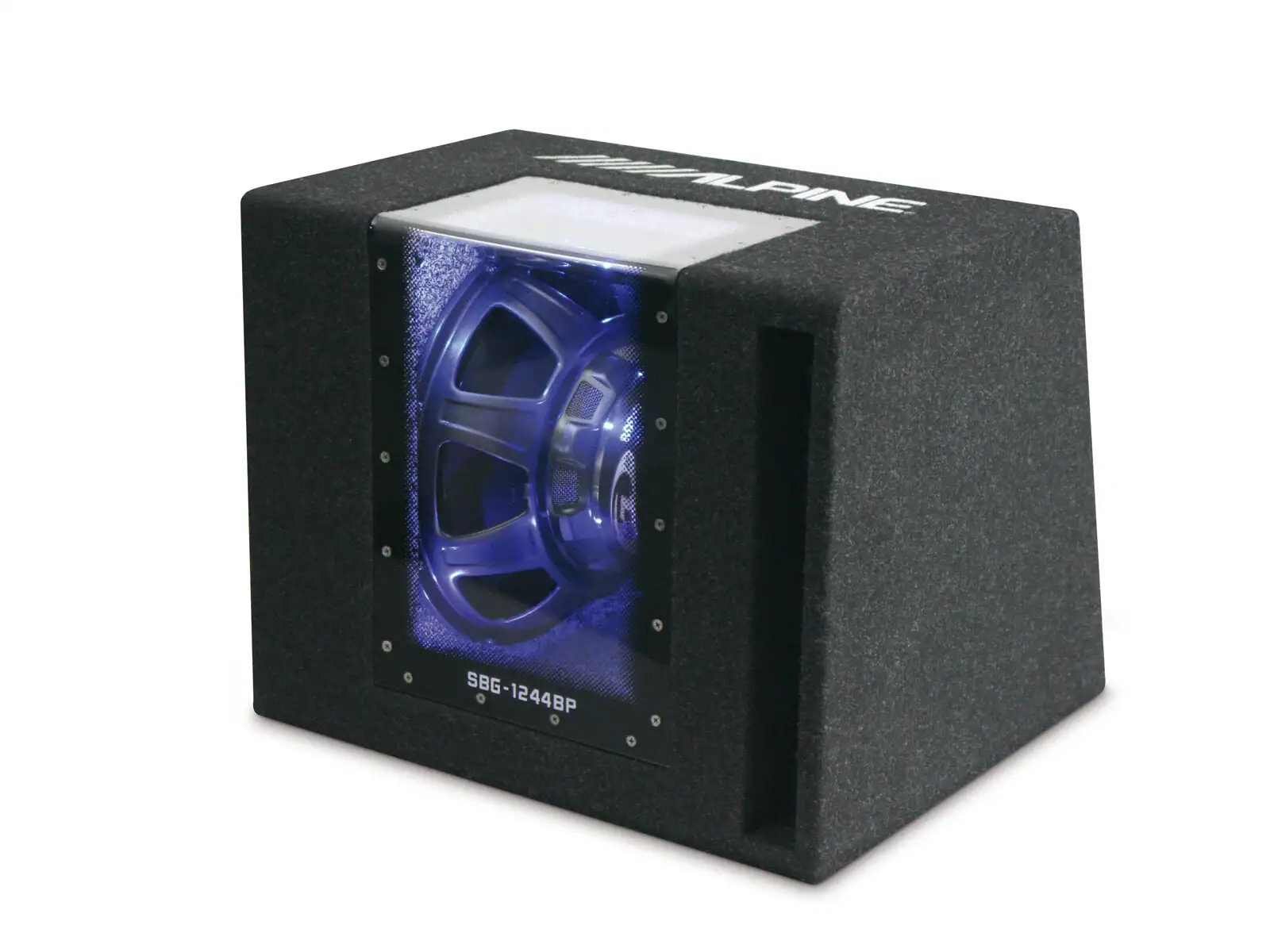 Močan bas subwoofer SounDigital SD400.2 EVO5.0 in Alpine SBG-1244BP za avtozvočnike.