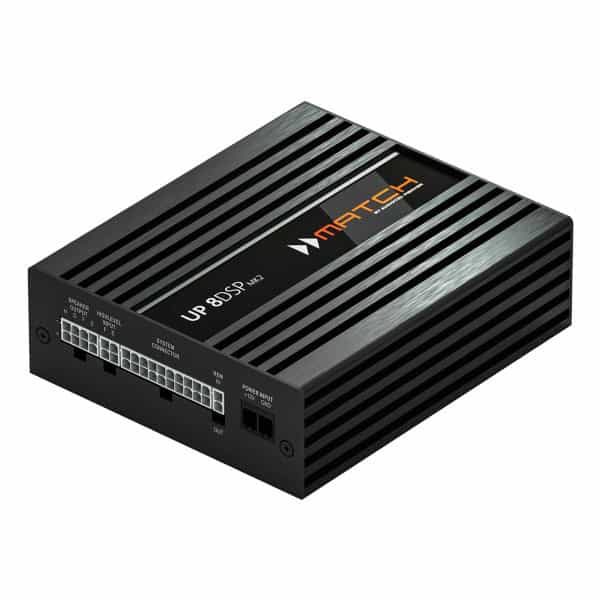 Avtoojačevalec z digitalnim signalnim procesorjem Match UP 8DSP MK2 za vrhunsko avtozvočno opremo.
