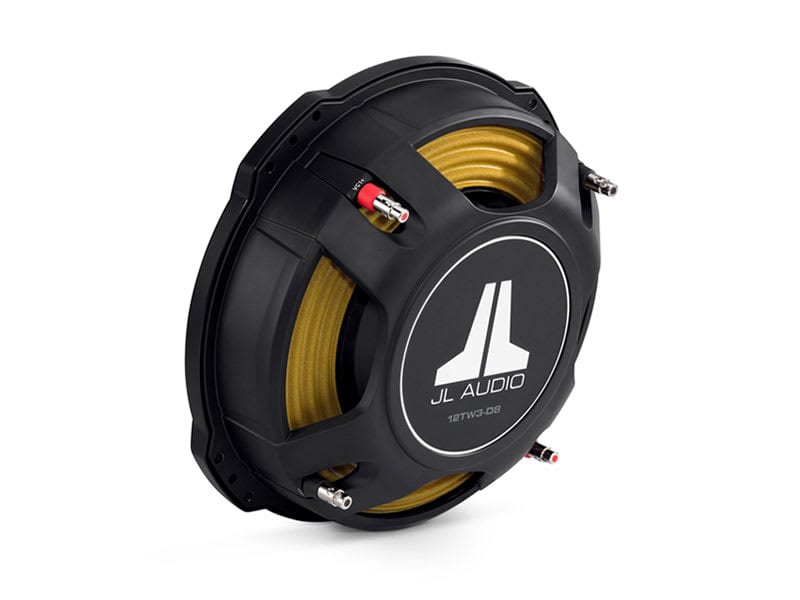 JL Audio 10TW3-D4 subwoofer za globok bass v avtomobilu.