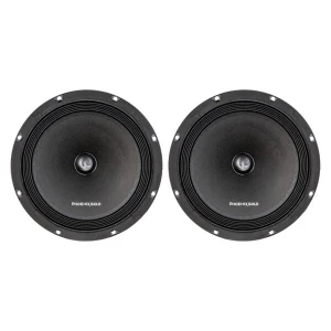 Dva črna avtozvočnika Phoenix Gold ZP8 za avto audio sistem.