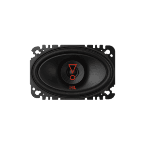 JBL Stage 3 6427 avtozvočnik z rdečim opozorilnim simbolom.