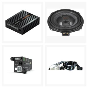 Komponenti za zvočno nadgradnjo BMW iX1 U11 Harman/Kardon.