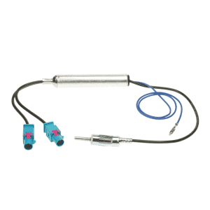 Antenski adapter 2x Fakra (Diversity) – DIN 150 Ohm z napajanjem za aktivno anteno (VW, Audi, Seat, Škoda)