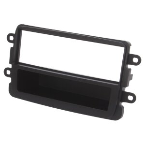 Črna maska za avtoradio 1-DIN za Dacia Duster, Sandero, Logan, Lodgy 2012-2021.