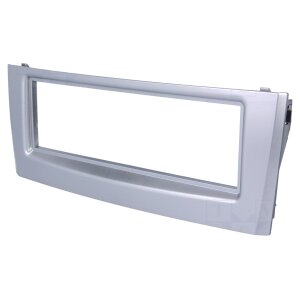 Srebrna maska za avtoradio 1-DIN Fiat Grande Punto 2005-2009.