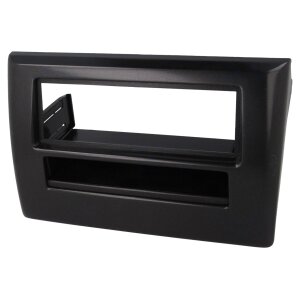 Črna maska za avtoradio Fiat Stilo 2001-2007, 1-DIN velikost.