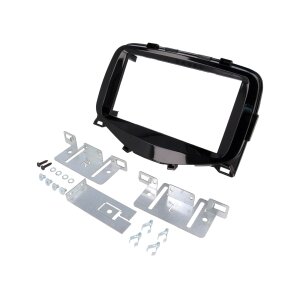 Črna 2-DIN avtoradio okvir za Citroën C1 2014-2022.