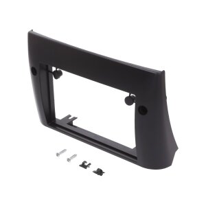 Črna 2-DIN maska za avtoradio Fiat Stilo 2001-2007, popolna za nadgradnjo.
