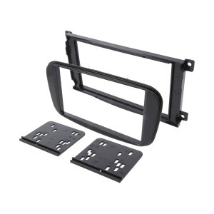Črna maska za avtoradio 2-DIN Ford C-Max 2007-2010, popolnoma prilegajoča.