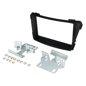 Črna montažna maska za avtoradio Hyundai i40 2-DIN, 2011-2019.