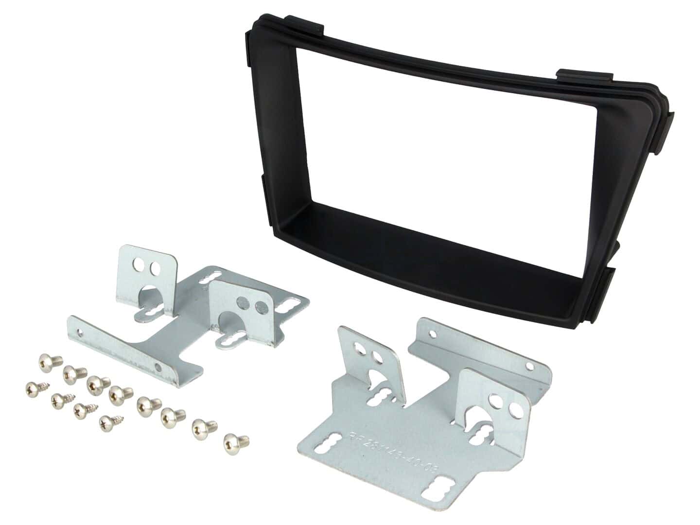 Črna montažna maska za avtoradio Hyundai i40 2-DIN, 2011-2019.