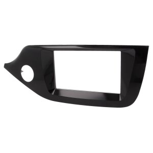 Črna maska za avtoradio 2-DIN Kia Cee'd 2012-2018, kakovostna plastika.