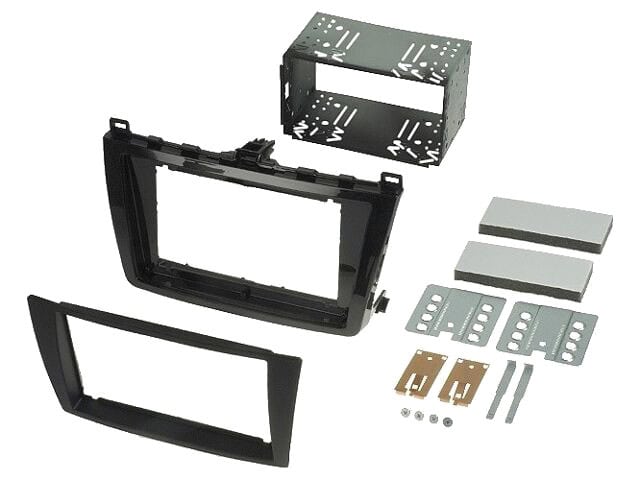 Univerzalna 2-DIN avtoradio maska za Mazda 6 (GH/GEHE) 2008-2012, črna/mat črna.