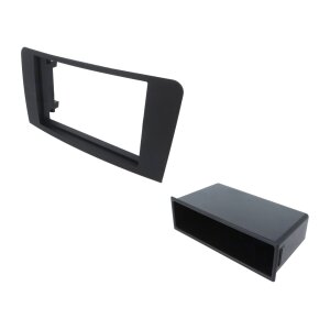 Črna 2-DIN avtoradio maska za Mercedes M-Class W164 2005-2011.