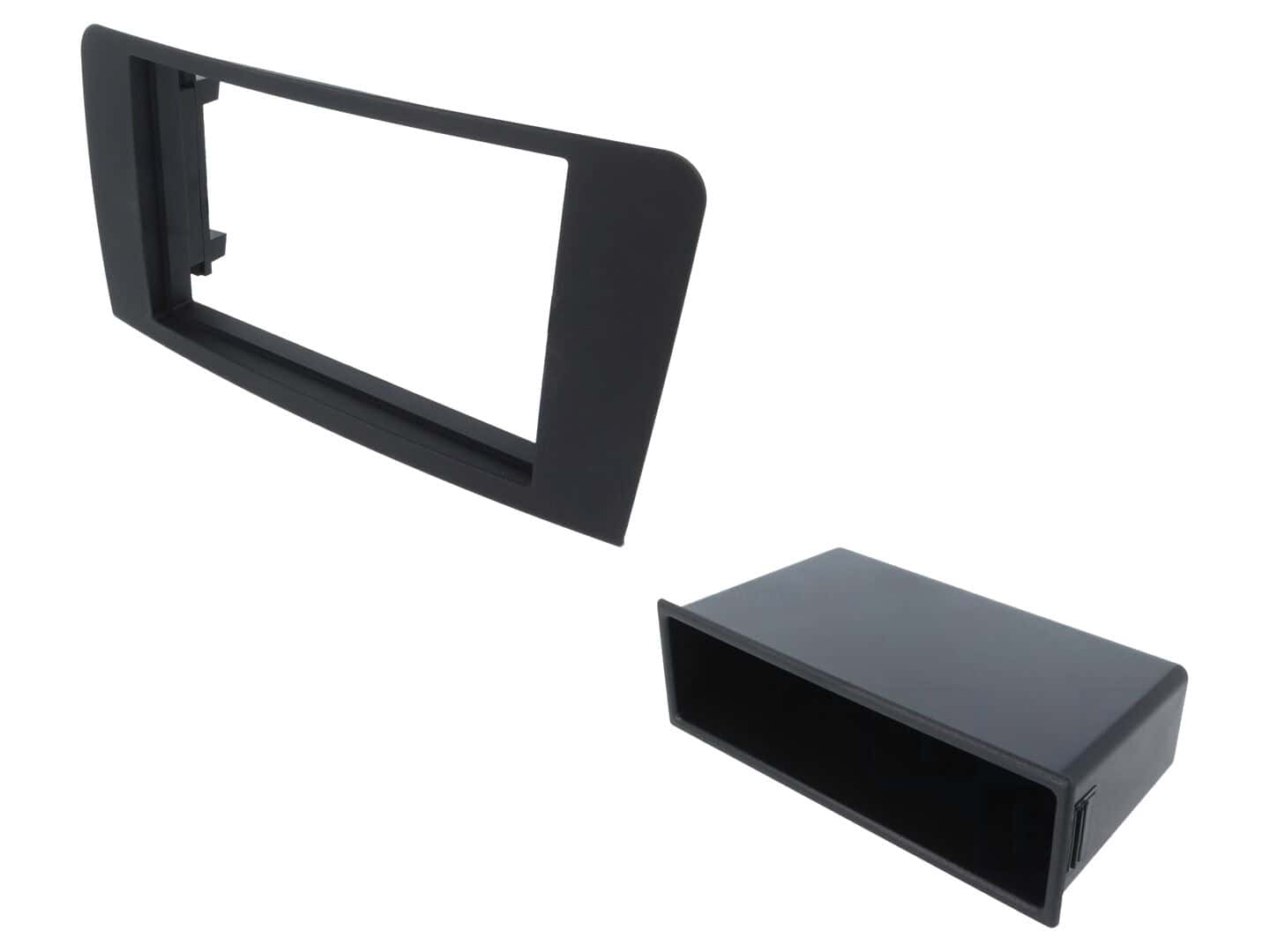 Črna 2-DIN avtoradio maska za Mercedes M-Class W164 2005-2011.