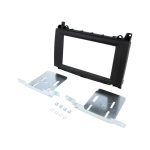 Črna 2-DIN avtoradio maska za Mercedes Sprinter W906 2015-2018.