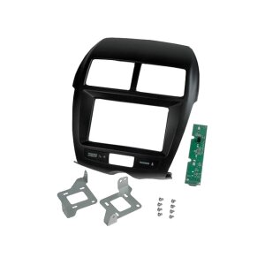 Črna 2-DIN avtoradio maska za Mitsubishi ASX 2010-2023.