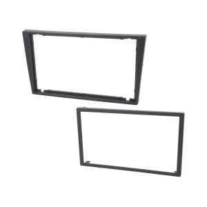Sivo-črna maska za avtoradio Opel Agila 2000-2007, 2-DIN velikost.