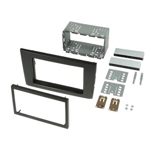 Črna 2-DIN avtoradio maska za Volvo XC90 2006-2014.