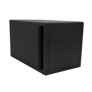 Črn subwoofer zamenljiv zvočniški zaganjalnik za avto zvočnike.