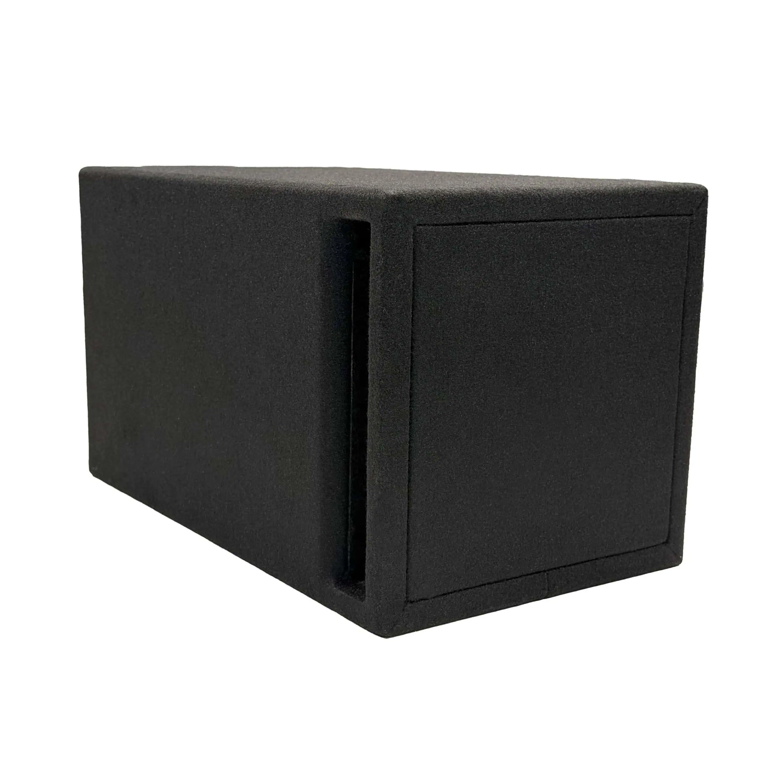 Črn subwoofer zamenljiv zvočniški zaganjalnik za avto zvočnike.