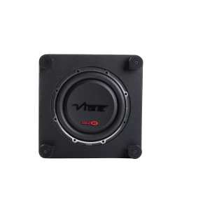CarAudioEmpire subwoofer on black enclosure for car audio system.