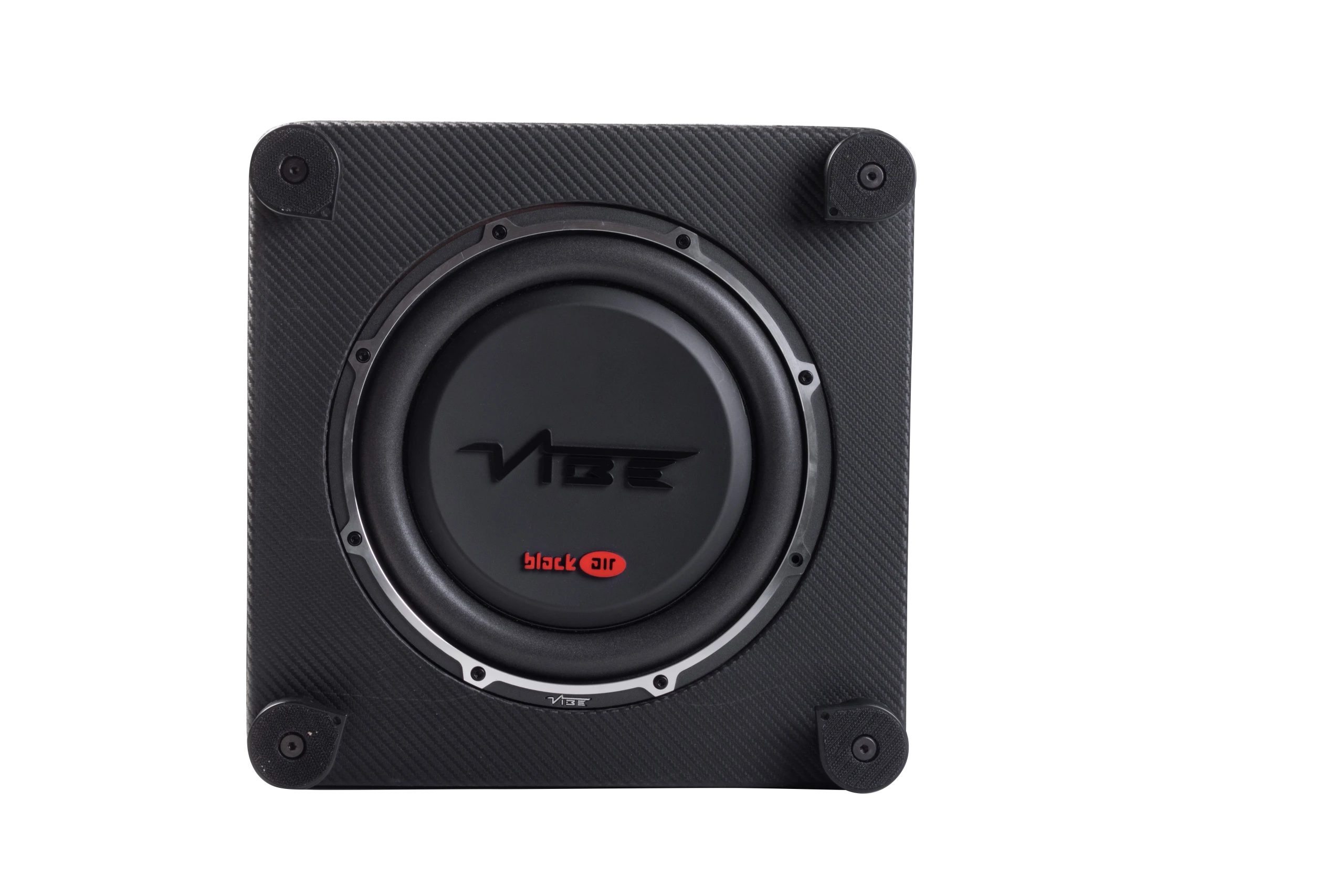 CarAudioEmpire subwoofer on black enclosure for car audio system.