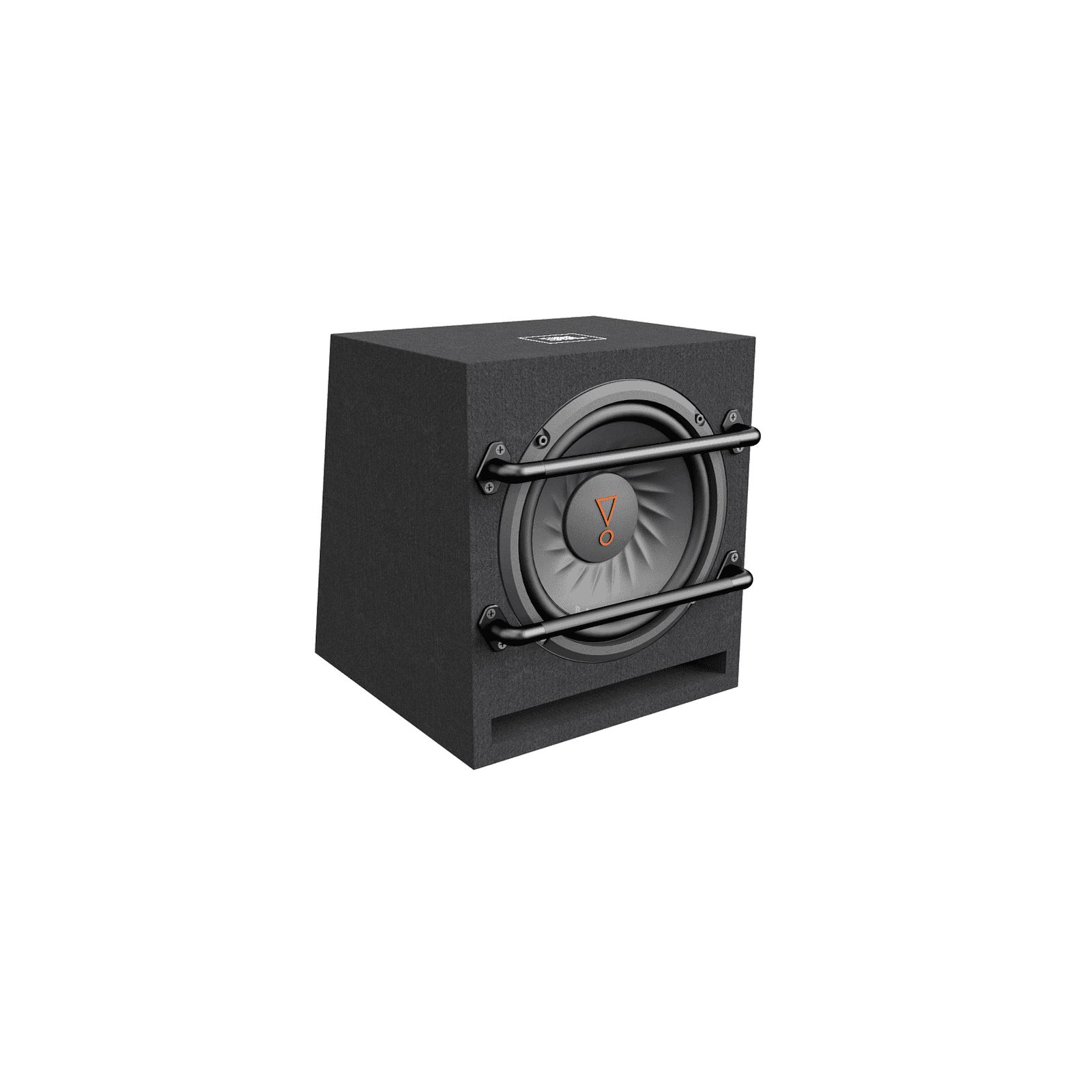 Močan avto subwoofer z zaščitnim okvirjem za vrhunski zvok.