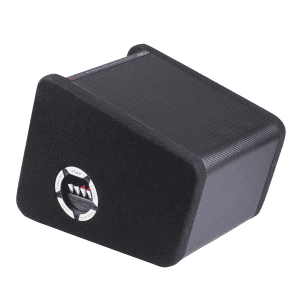 Izjemen avdio subwoofer ojačevalnik v zabojniku za avtomobilski zvok.