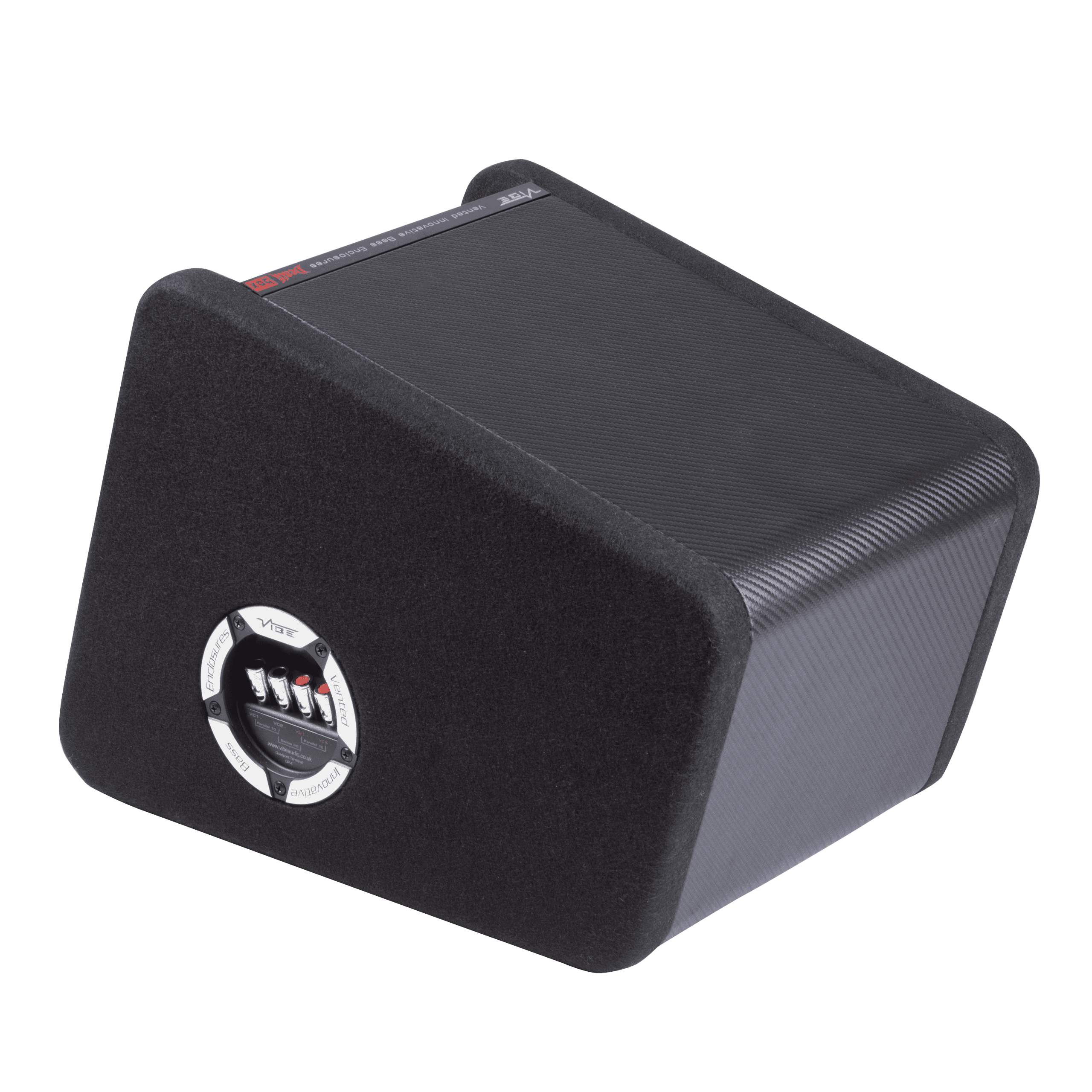 Izjemen avdio subwoofer ojačevalnik v zabojniku za avtomobilski zvok.