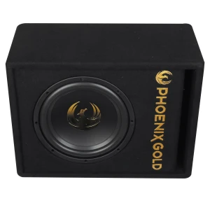 Aktivni subwoofer Phoenix Gold Z8AB v ohišju za avtozvočnike.