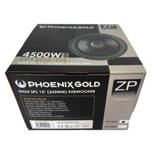 Phoenix Gold ZP12D4 12-palčni subwoofer za avto z močjo 4500W.