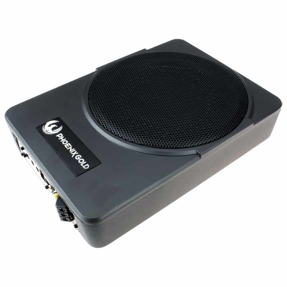 Aktivni subwoofer Phoenix Gold ZR10P za avto z nizko frekvenco.