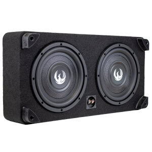 Dva subwooferja v ohišju Phoenix Gold ZX210PBSi za avtozvočnike.